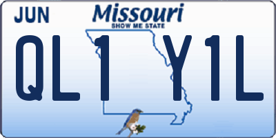 MO license plate QL1Y1L