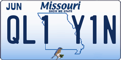 MO license plate QL1Y1N