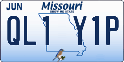 MO license plate QL1Y1P