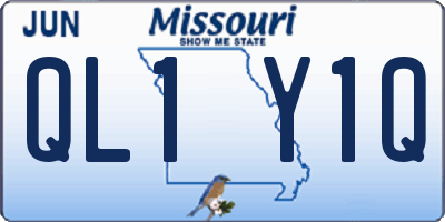 MO license plate QL1Y1Q