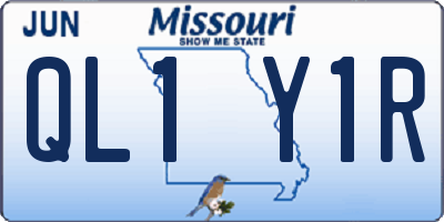 MO license plate QL1Y1R