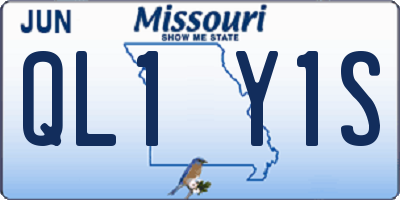 MO license plate QL1Y1S