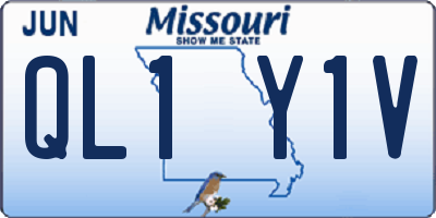 MO license plate QL1Y1V