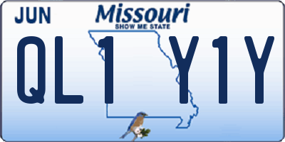 MO license plate QL1Y1Y