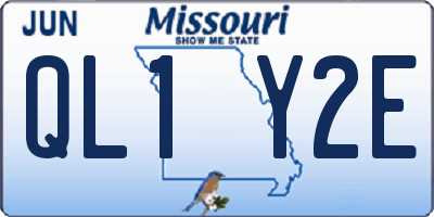 MO license plate QL1Y2E