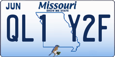 MO license plate QL1Y2F