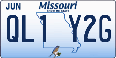 MO license plate QL1Y2G