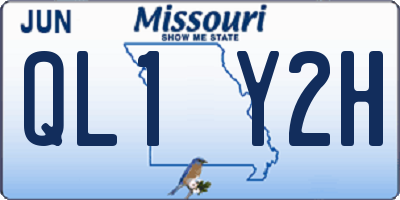 MO license plate QL1Y2H