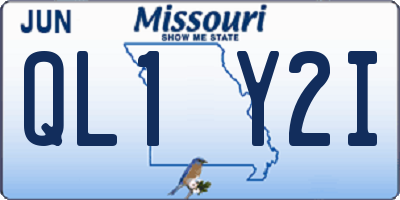 MO license plate QL1Y2I