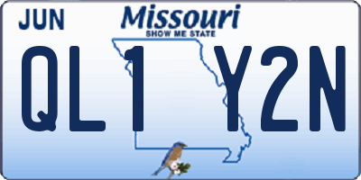 MO license plate QL1Y2N