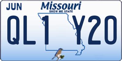 MO license plate QL1Y2O