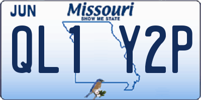MO license plate QL1Y2P
