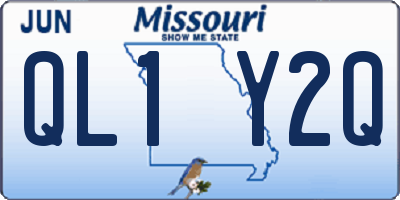 MO license plate QL1Y2Q