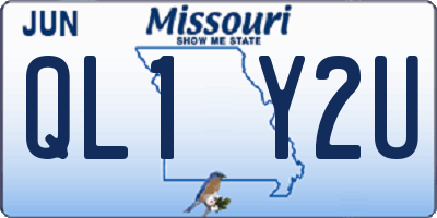 MO license plate QL1Y2U