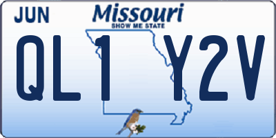 MO license plate QL1Y2V