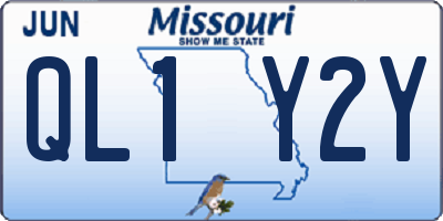MO license plate QL1Y2Y