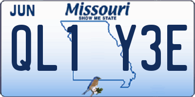 MO license plate QL1Y3E