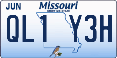 MO license plate QL1Y3H