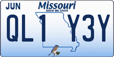 MO license plate QL1Y3Y