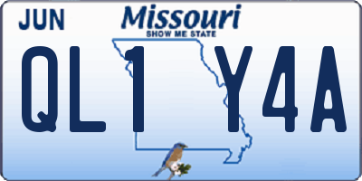 MO license plate QL1Y4A