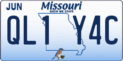 MO license plate QL1Y4C