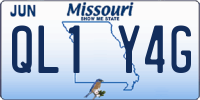 MO license plate QL1Y4G