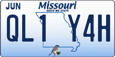 MO license plate QL1Y4H