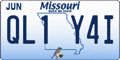 MO license plate QL1Y4I