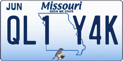 MO license plate QL1Y4K