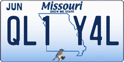 MO license plate QL1Y4L