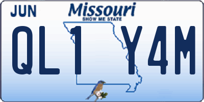 MO license plate QL1Y4M