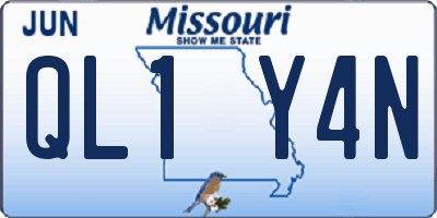MO license plate QL1Y4N