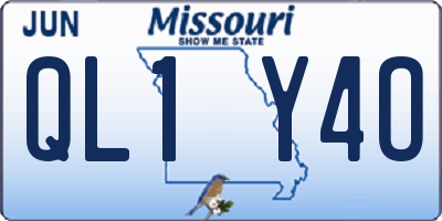 MO license plate QL1Y4O