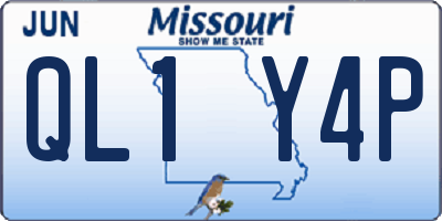 MO license plate QL1Y4P