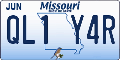 MO license plate QL1Y4R