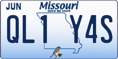 MO license plate QL1Y4S