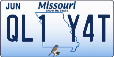 MO license plate QL1Y4T