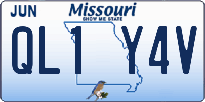 MO license plate QL1Y4V