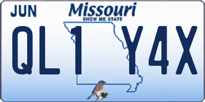 MO license plate QL1Y4X