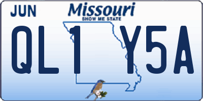 MO license plate QL1Y5A