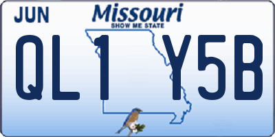 MO license plate QL1Y5B