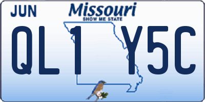MO license plate QL1Y5C