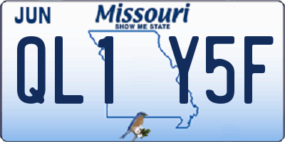 MO license plate QL1Y5F