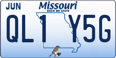 MO license plate QL1Y5G