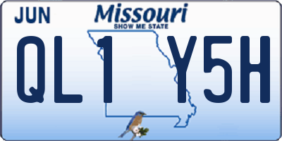 MO license plate QL1Y5H