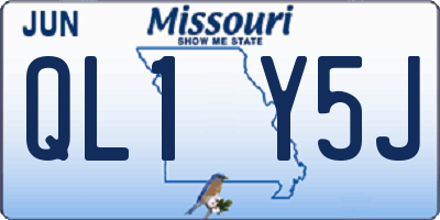 MO license plate QL1Y5J