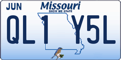 MO license plate QL1Y5L