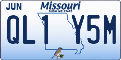 MO license plate QL1Y5M