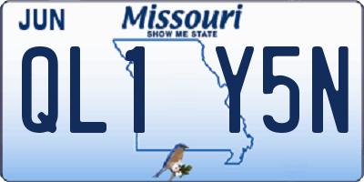 MO license plate QL1Y5N
