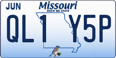 MO license plate QL1Y5P
